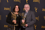 Candace and Russell Saunders at the 68th Engineering Emmy Awards, October 28, 2016 at Loews Hollywood Hotel in Los Angeles, California.