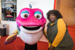 A guest makes a new friend at It's Not Just A Cartoon! Animation Day, presented by the Television Academy for its members and their families on Saturday, November 11, 2017 at the Saban Media Center in North Hollywood, California.