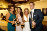 KTLA News team members celebrate their win at the 66th Los Angeles Area Emmy Awards.