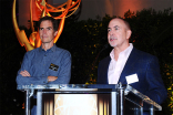 Television Academy governors Chip Johannessen and Terence Winter at the Writers nominee reception September 17, 2015, at the Montage in Beverly Hills, California.
