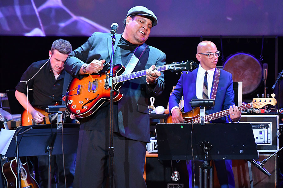Chris Pierce and Rickey Minor perform at WORDS + MUSIC, presented Thursday, June 29, 2017 at the Television Academy's Wolf Theatre at the Saban Media Center in North Hollywood, California.