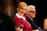 Christina Hendricks and John Slattery onstage at &quot;A Farewell to Mad Men,&quot; May 17, 2015 at the Montalbán Theater in Hollywood, California.