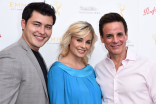 Christopher Sean, Jessica Collins, and Christian LeBlanc arrive at the Performers Peer Group Celebration August 24 at the Montage in Beverly Hills, California.
