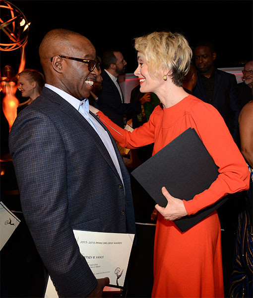 Courtney B. Vance and Sarah Paulson at the Performers Nominee Reception, September 16, 2016 at the Pacific Design Center, West Hollywood, California.