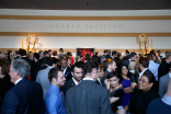 Guests enjoy cocktail hour at the 36th College Television Awards at the Skirball Cultural Center in Los Angeles, April 23, 2015.