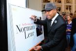 D-Nice signs in at An Evening with Norman Lear at the Montalban Theater in Hollywood.