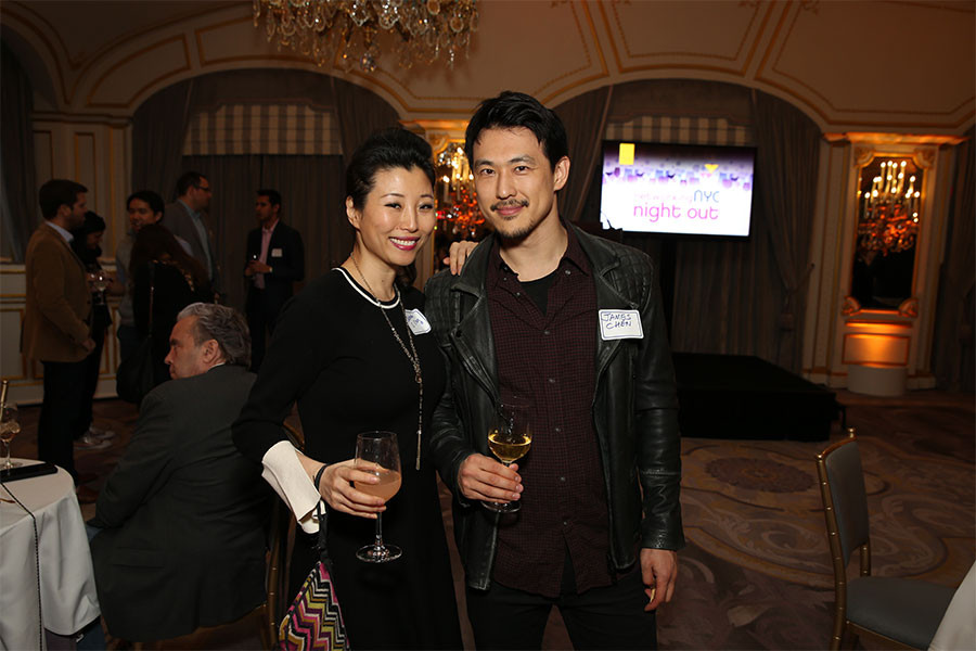 Deborah S. Craig and James Chen at Television Academy&#039;s Networking Night Out at the St. Regis on Friday, April 6, 2018 in New York. 