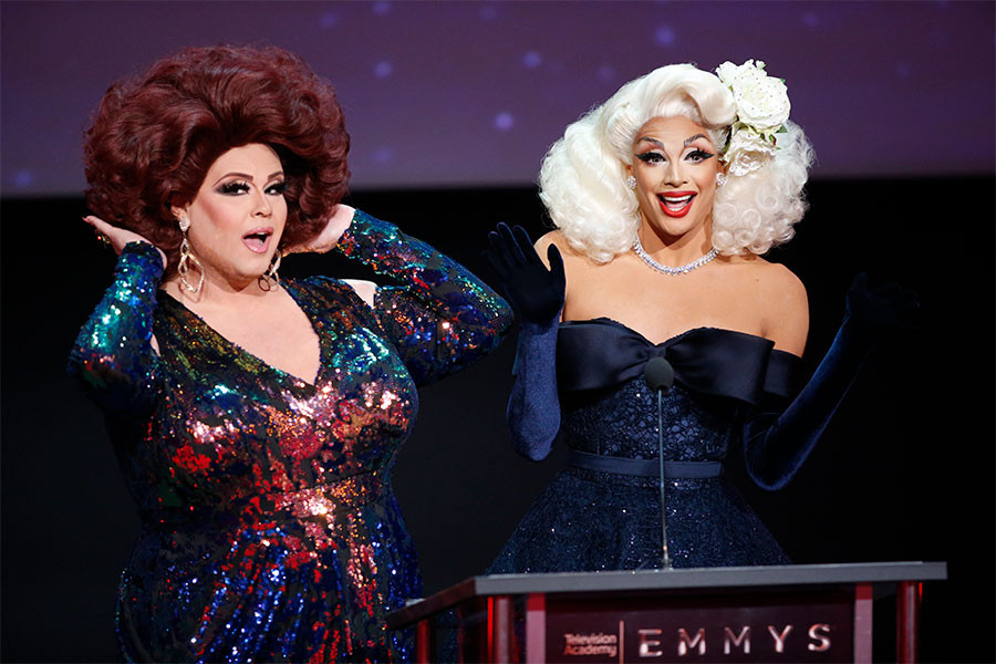 Delta Work and Valentina at the L.A. Area Emmy Awards presented at the Television Academy's Wolf Theatre at the Saban Media Center on Saturday, July 22, 2017, in North Hollywood, California.