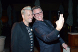 Don Pietranczyk with Television Academy governor Monte Haught at the Makeup and Hair Designers nominee reception September 8, 2015 in Los Angeles, California.