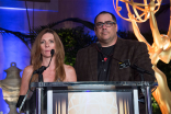 Television Academy governors Dorenda Moore and Thom Williams at the Stunts Nominee Reception August 29, 2015, at the Montage in Beverly Hills, California.