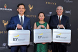 Ernst and Young accountants arrive at the L.A. Area Emmy Awards presented at the Television Academy&#039;s Wolf Theatre at the Saban Media Center on Saturday, July 22, 2017, in North Hollywood, California.
