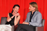 Michelle Fairley and Nikolaj Coster-Waldau onstage at An Evening with Game of Thrones.