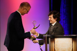 Mark Franken and Josh Brener at the 2015 Engineering Emmys at the Loews Hotel in Los Angeles, October 28, 2015.