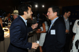Television Academy governor Fred Savage with Television Academy chairman and CEO Bruce Rosenblum at the Directors nominee reception September 16, 2015, at the Directors Guild of America in Los Angeles, California.