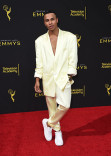 Olivier Rousteing on the red carpet at the 2019 Creative Arts Emmys.