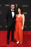 Frank Bruzzese and Madeleine Parry on the red carpet at the 2019 Creative Arts Emmys.