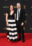 Lisa Blum and Aaron Bleyaerton on the Red Carpet at the 2019 Creative Arts Emmy Awards. 