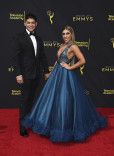Ricardo Vega and Karen Forcano on the red carpet at the 2019 Creative Arts Emmys.