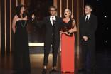 The team from Love, Death &amp; Robots accept an award at the 2019 Creative Arts Emmy Awards.