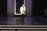 Keith Ian Raywood accepts an award at the 2019 Creative Arts Emmys. 