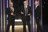 Tim Stasse, Richard McGuinness, and William McGuinness accept their award at the 2019 Creative Arts Emmys.