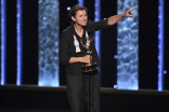 Celine Desrumaux accepts an award at the 2019 Creative Arts Emmys.