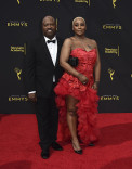 Dwayne Carter and Michelle Kramer on the Red Carpet at the 2019 Creative Arts Emmys. 