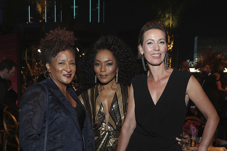 Wanda Sykes, Angela Bassett and Alex Sykes at the 2019 Creative Arts Ball.