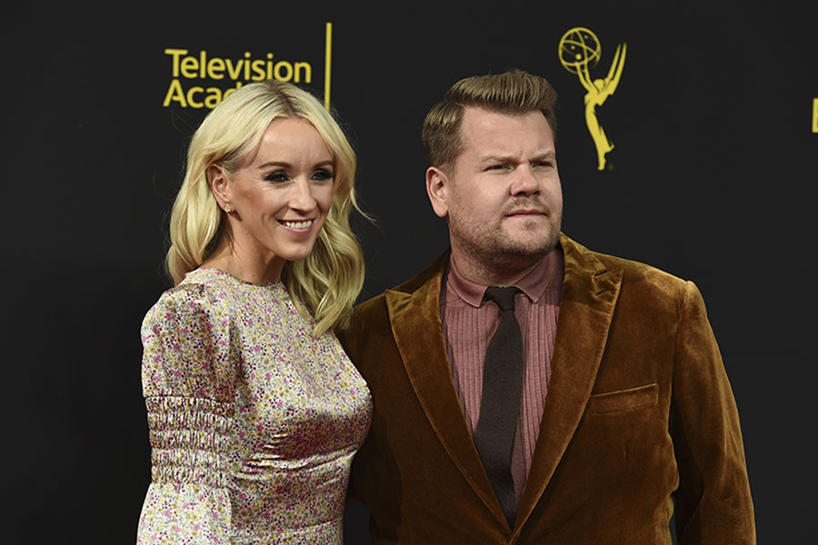 Julia Carey and James Corden on the Red Carpet at the 2019 Creative Arts Emmys. 