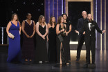 The team from NASA and SpaceX: The Interactive Demo-1 Launch accepts their award at the 2019 Creative Arts Emmys.