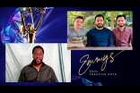 Daryl Mitchell presents the award for Outstanding Cinematography For A Nonfiction Program to Muhammed Khair Al Shami, Ammar Suleiman and Mohammed Eyad for The Cave at Night One of the Creative Arts Emmys.