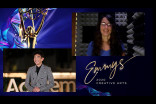 Justin Min presents the award for Outstanding Production Design For A Narrative Program to Elisabeth Williams for The Handmaid’s Tale on Night Three of the Creative Arts Emmys. 