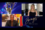 Leslie Odom Jr. presents the Emmy for Outstanding Casting For A Comedy Series to Lisa Parasyn for Schitt&#039;s Creek at Night Four of the Creative Arts Emmys. 