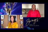Cheryl Burke presents the award for Outstanding Choreography For Scripted Programming to Mandy Moore of Zoey&#039;s Extraordinary Playlist on Night Four of the Creative Arts Emmys.