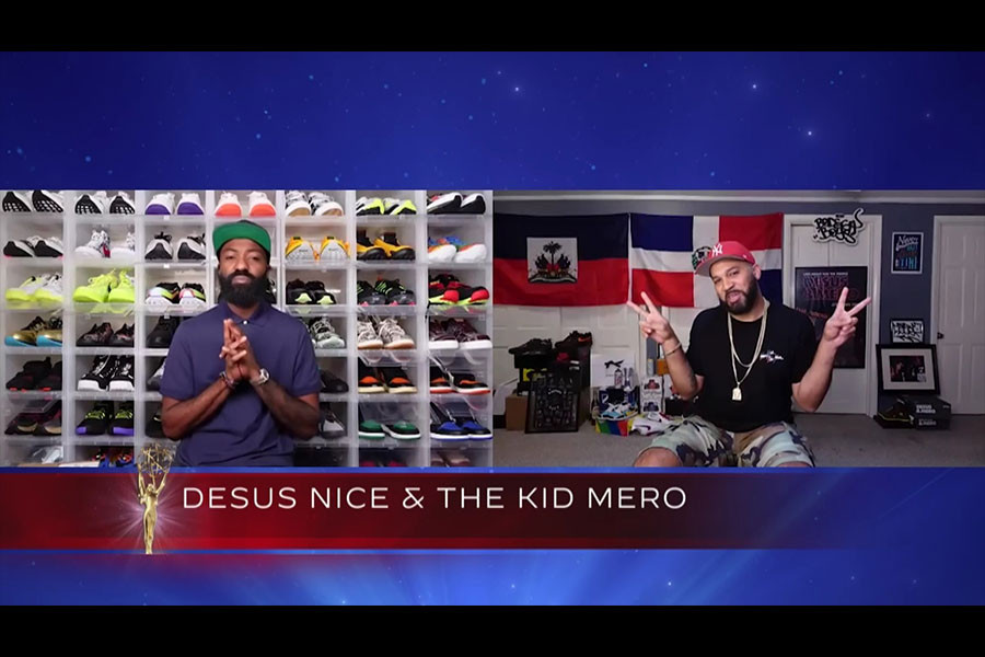 Desus and Mero present the award for Outstanding Variety Special (Pre-Recorded) on Night Five of the Creative Arts Emmys.
