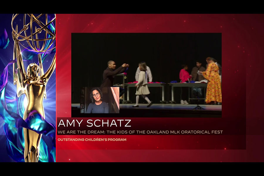 Amy Schatz accepts the award for Outstanding Children's Program for We Are The Dream: The Kids Of The Oakland MLK Oratorical Fest on Night Five of the Creative Arts Emmys.
