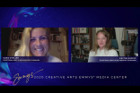 Sigrid Dyekjær and Kristine Barfod discuss their win in the 2020 Creative Arts Emmy Awards Media Center on Saturday, September 19, 2020.