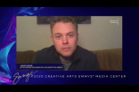 Jason Hehir is interviewed about his win in the 2020 Creative Arts Emmy Awards Media Center on Saturday, September 19, 2020.