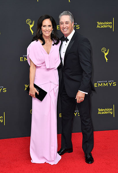 Annabeth Gish and Wade Allen on the red carpet at the 2019 Creative Arts Emmys.