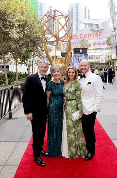 Michael Paris, Mel Paris, Lindsey Paris and Chase Paris on the Red Carpet at the 2019 Creative Arts Emmys. 