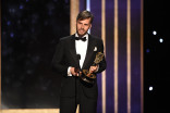 Jakob Ihre accepts his award at the 2019 Creative Arts Emmys.