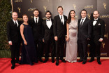 The visual effects team of Penny Dreadful on the red carpet at the 2016 Creative Arts Emmys.