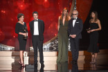 Nina Gold, left, and Robert Sterne accepts their award at the 2016 Creative Arts Emmys.