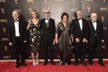 The team of Downton Abbey on the red carpet at the 2016 Creative Arts Emmys. 