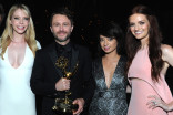Riki Lindhome, Chris Hardwick, Kate Micucci and guest at the 2016 Creative Arts Ball.