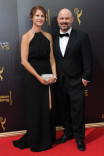 David Wiener and guest on the red carpet at the 2016 Creative Arts Emmys.