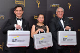 Ernst &amp; Young accountants on the red carpet at the 2016 Creative Arts Emmys.