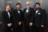 The team from Honest Trailers on the red carpet at the 2016 Creative Arts Emmys.