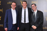 Stephen Shaw, John Orlando, and Matthew Senreich on the red carpet at the 2016 Creative Arts Emmys.