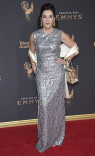 Television Academy Foundation chair Madeline Di Nonno on the red carpet at the 2017 Creative Arts Emmys. 